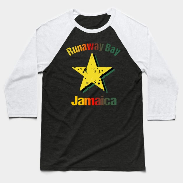 Runaway Bay Jamaica Backpacker Travel Baseball T-Shirt by RegioMerch